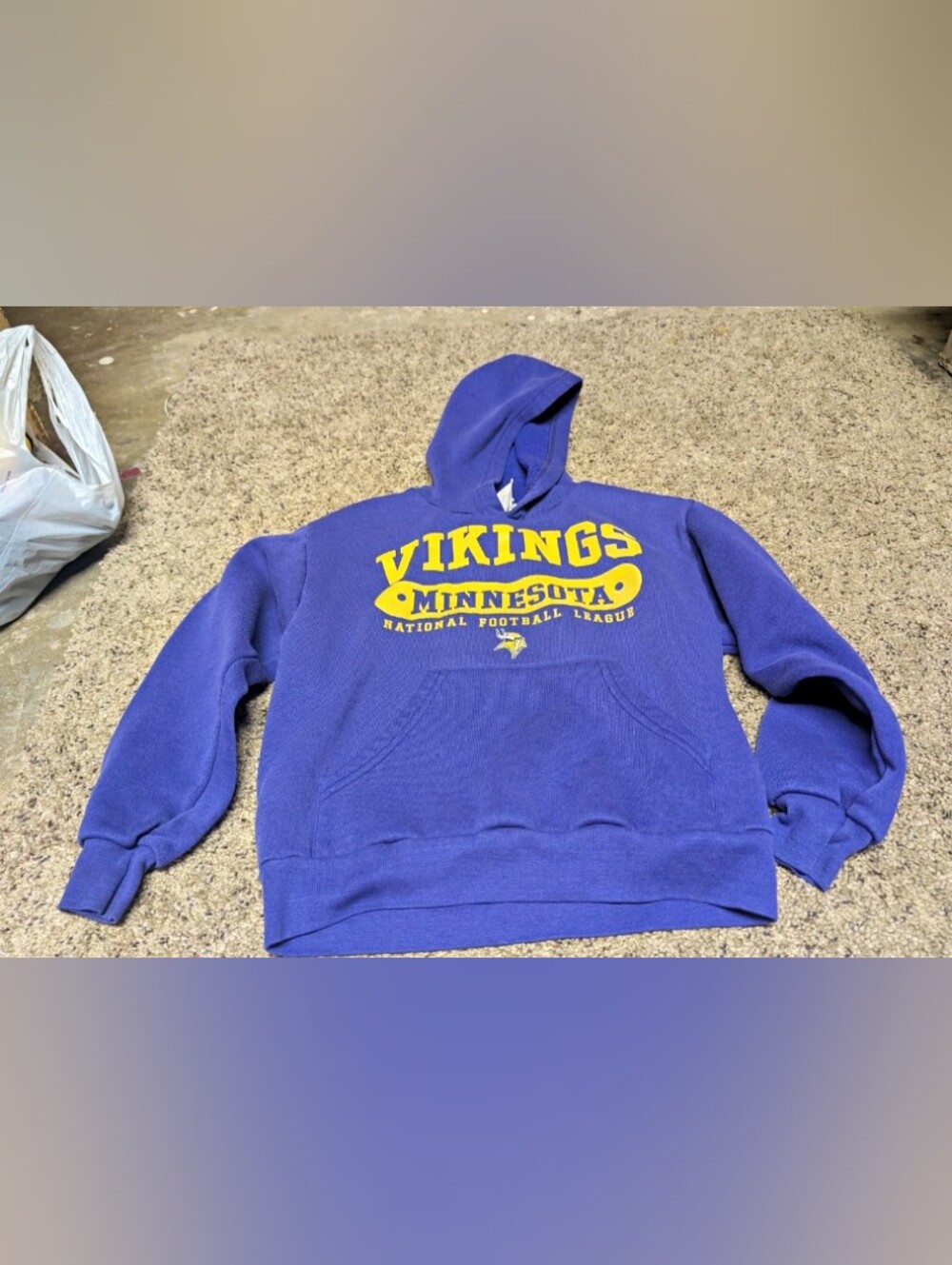 NFL Minnesota Vikings Purple Crewneck Sweatshirt with Yellow Logo